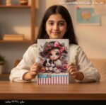 دفتر خط دار سیمی 100 برگ بچگانه فانتزی دخترانه 12