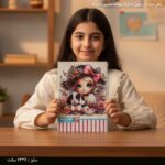 دفتر خط دار سیمی 100 برگ بچگانه فانتزی دخترانه 12