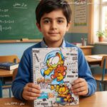 دفتر خط دار سیمی 100 برگ بچگانه فانتزی پسرانه 9
