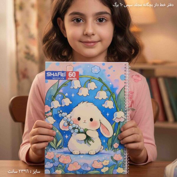 دفتر خط دار بچگانه مجلد سیمی 60 برگ 7
