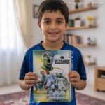 دفتر خط دار فوتبالی سیمی 100 برگ جلد سخت 6