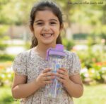 قمقمه پلاستیکی بچگانه درب پیچی شفاف 10